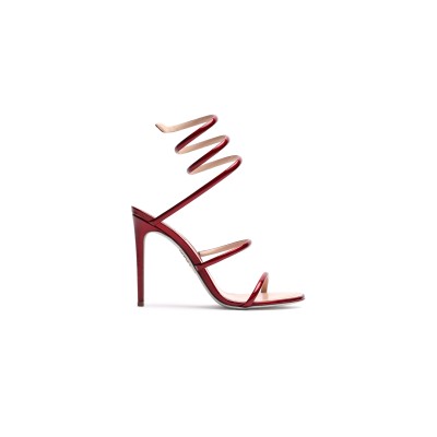 RENE CAOVILLA CLEO METALLIC RED SANDAL 105 C12351 RENE CAOVILLA CLEO METALLIC RED SANDAL 105 C12351